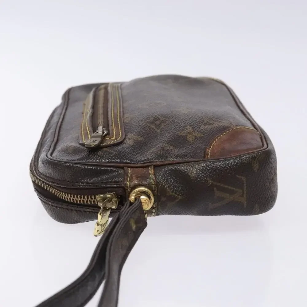 Louis Vuitton Monogram Marly Dragonne GM Clutch Bag Brown